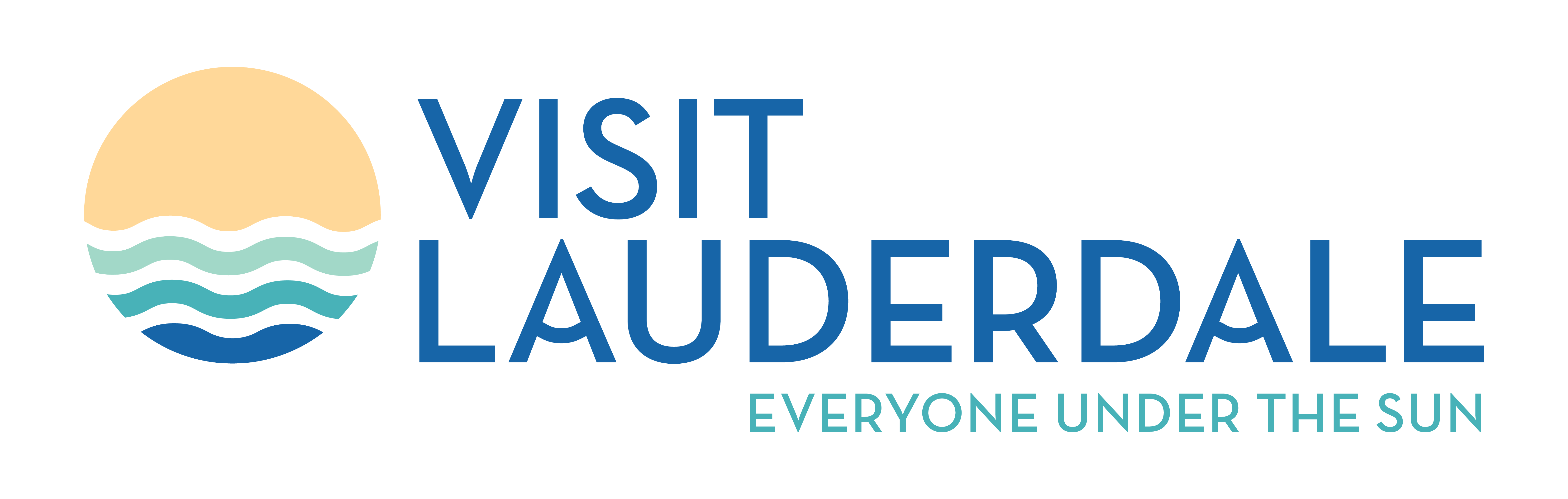 The logo of visit lauderdale with transparent background